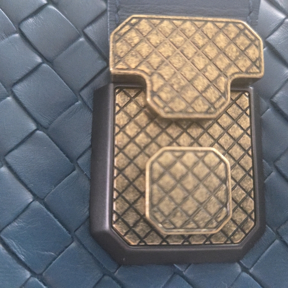 BOTTEGA VENETA Roma Intrecciato Nappa Bag Dark Teal EUC - Picture 11 of 16